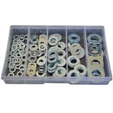 SARJO INDUSTRIES Fender Washers, Zinc Plated Steel, Small Drawer Assortment, 12 Items, 525 Pieces FK12160